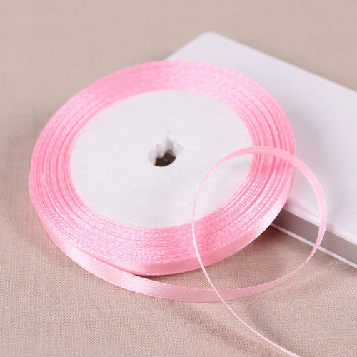 25yards/roll 6mm Satin Ribbon DIY Handmade Crafts Fabric Christmas