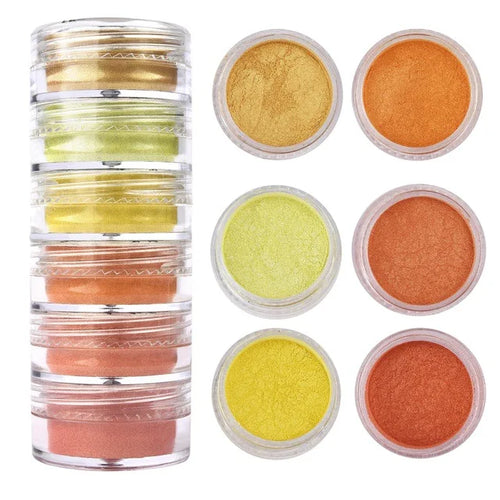 6 Colors/Set Mica Powder for Epoxy Resin Pearlescent Epoxy Resin Dye