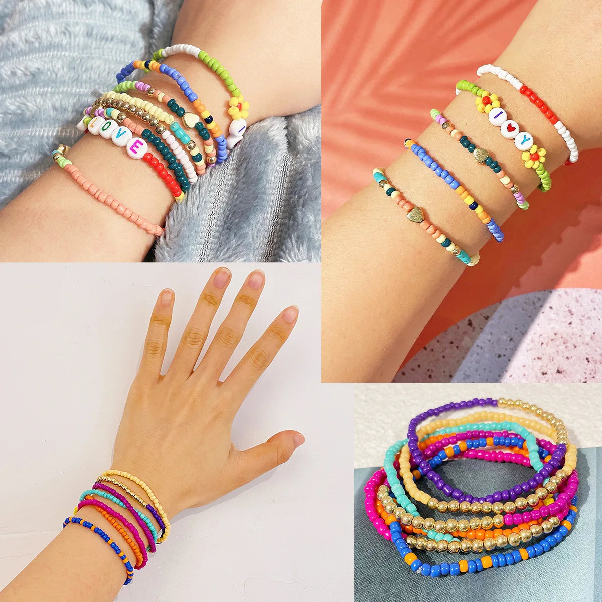2400pcs  3mm Mixed 24 Colors Glass Seed Beads Glass Beads Bulk Kit