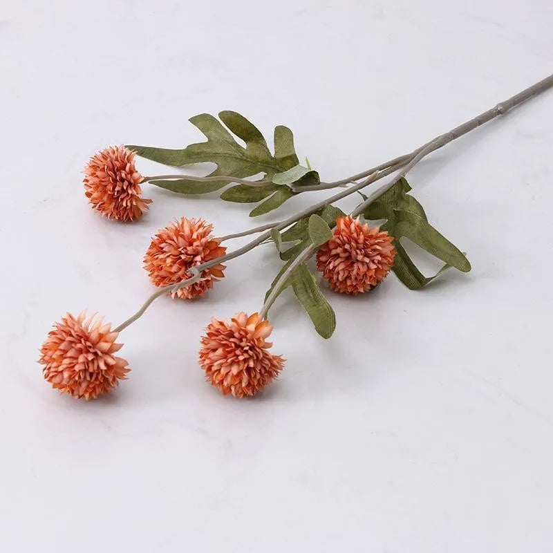 5 Heads Artificial Flower Bouquet Silk Dandelion Flower Ball Fake