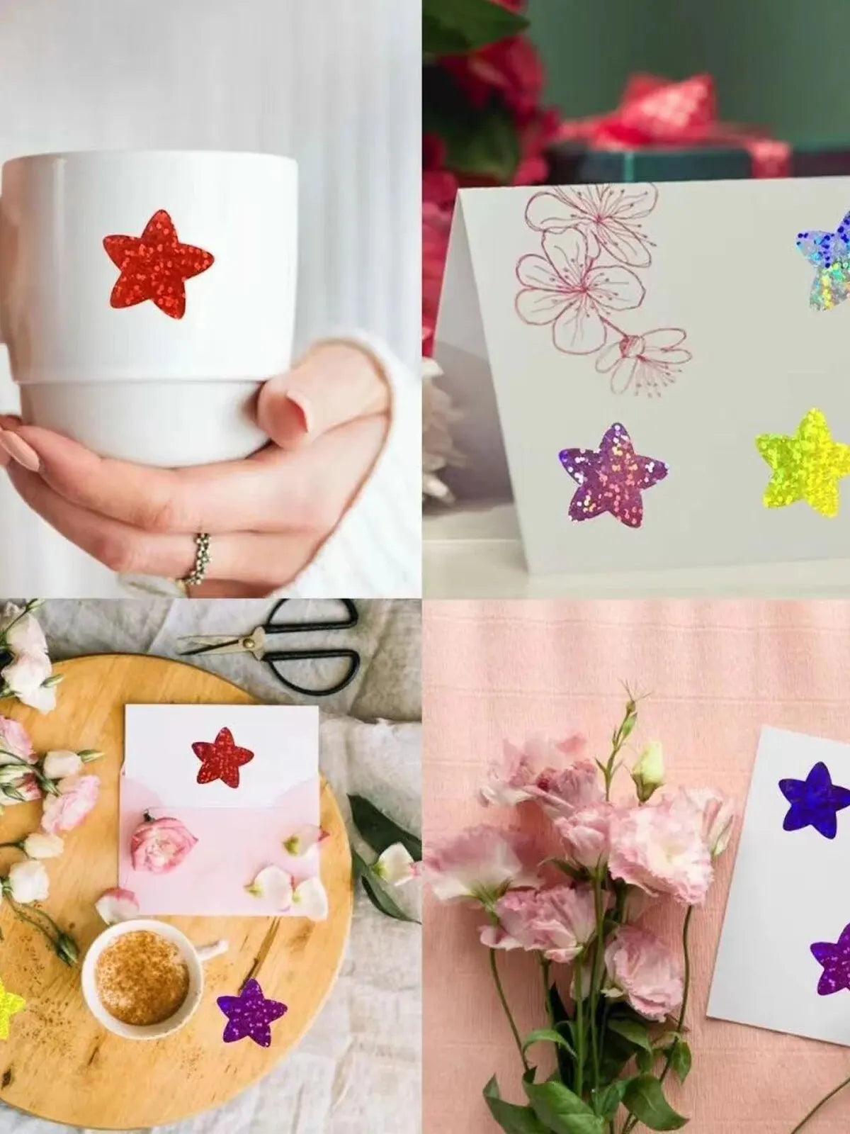 500 Holographic Venus Stickers Per Roll-Perfect for Children's Reward