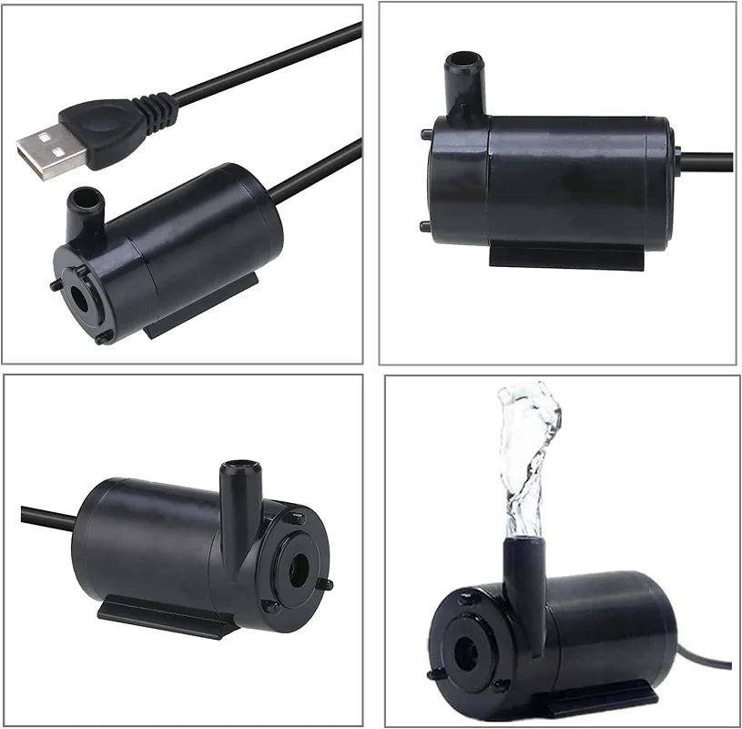 AISITIN USB Submersible Pump 1m Line DC Low Voltage Ultra-quiet Micro