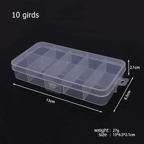 6-32 Compartments Plastic Storage Box Organizer Jewelry Container with