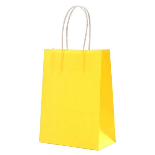 10 pcs Kraft Bag Paper Gift Bags Reusable Grocery Shopping Bags for