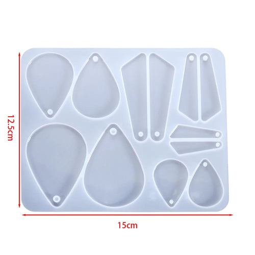 Earring Pendant Silicone Mold Epoxy Resin Jewelry Making Molds Heart