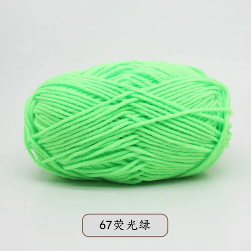 40-50g/Set 4ply Milk Cotton Knitting Yarn Needlework Dyed Lanas For