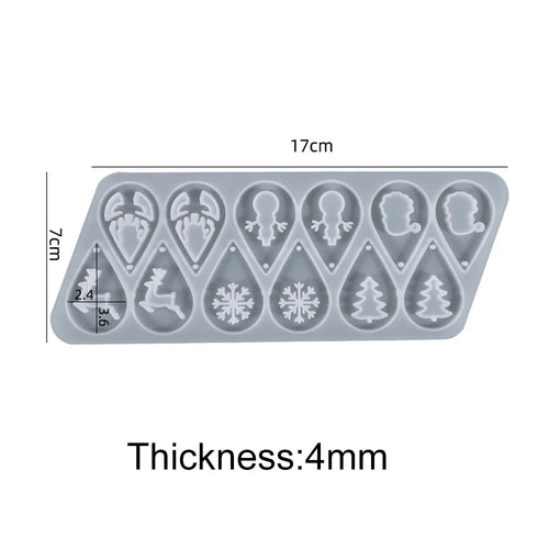 Earring Pendant Silicone Mold Epoxy Resin Jewelry Making Molds Heart