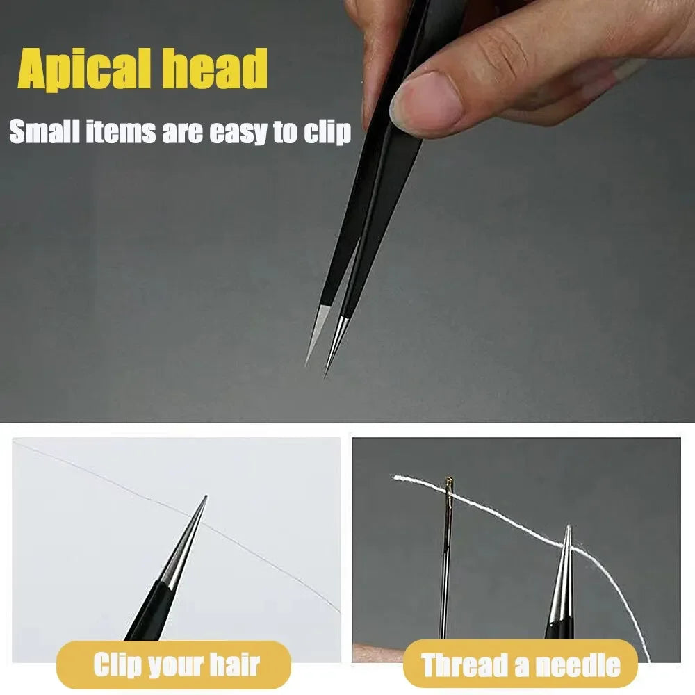 ESD Anti-Static Stainless Steel Tweezers Precision Maintenance