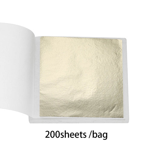 100-200sheets Imitation Gold Foil Paper Leaf Gilding DIY Epoxy Resin