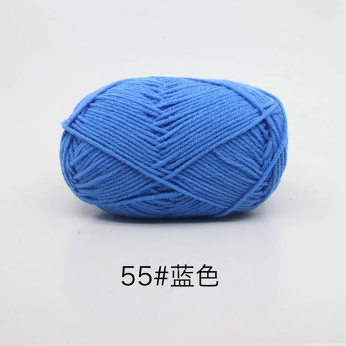 40-50g/Set 4ply Milk Cotton Knitting Yarn Needlework Dyed Lanas For