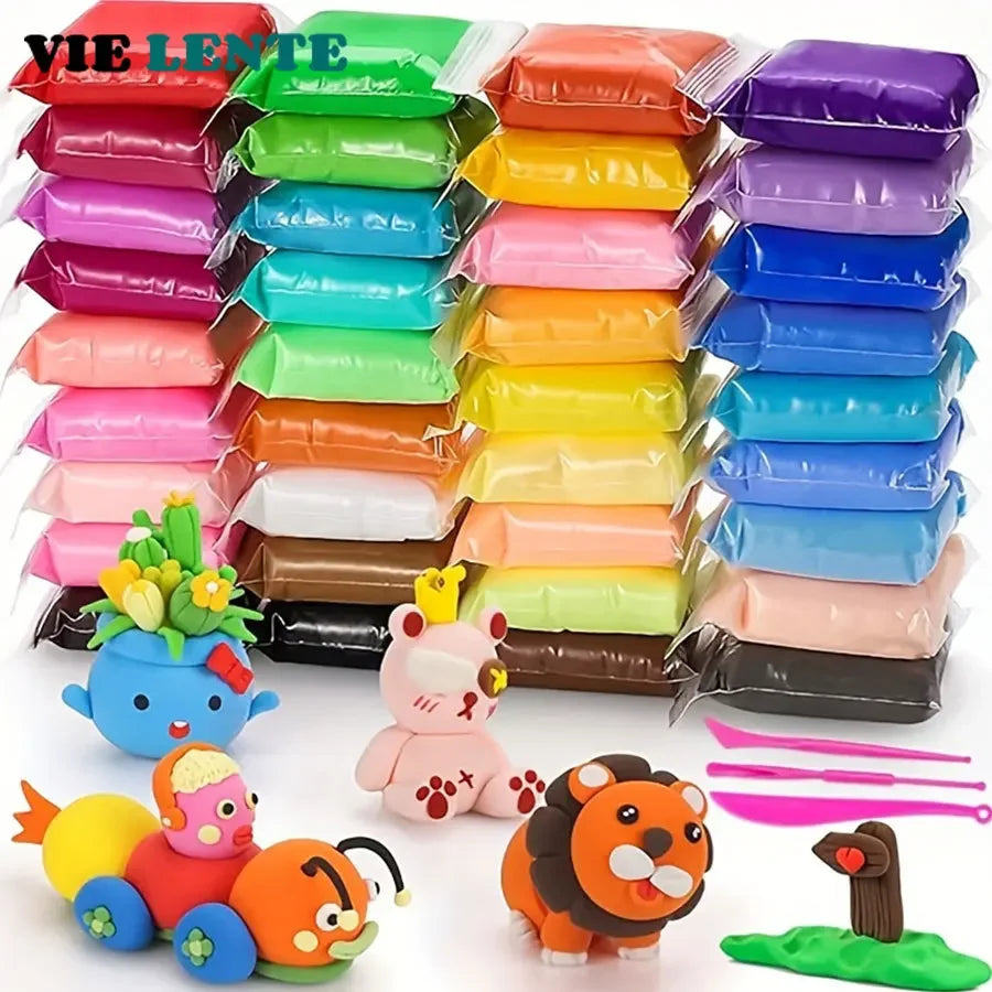 36 Color Clay Air-dried Clay Set, Ultra Light Plastic Clay with
