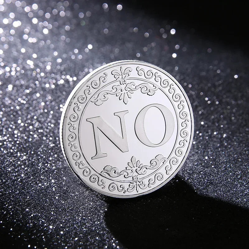 1PC Bronze Yes Or No Commemorative Coin Souvenir Non-Currency Game