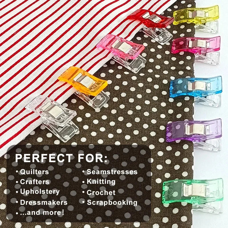 20/50/100PCs Sewing Clips Plastic DIY Crafting Crocheting Knitting