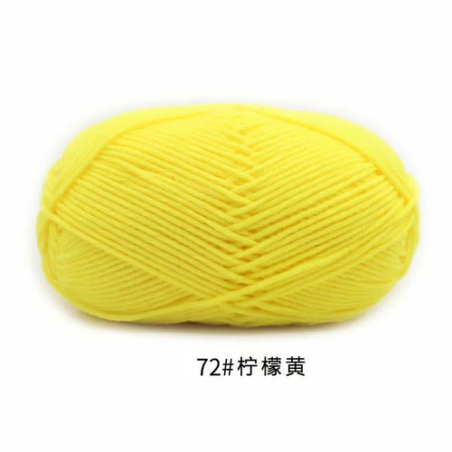 40-50g/Set 4ply Milk Cotton Knitting Yarn Needlework Dyed Lanas For