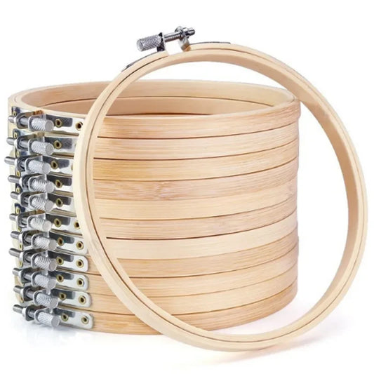 10pcs/Set 10-40cm Wooden Embroidery Hoops Frame Set Bamboo Embroidery
