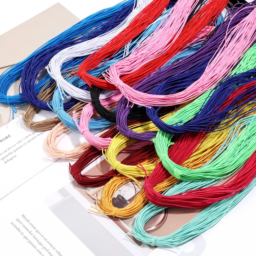 Apx 25Yards/Pack Color Braided Elastic Cord Beading Craft Stretch