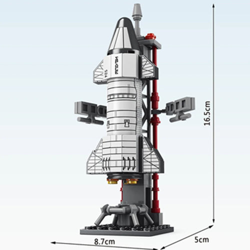 Moc Mini Aviation Manned Rocket Model Building Blocks Space Aerospace