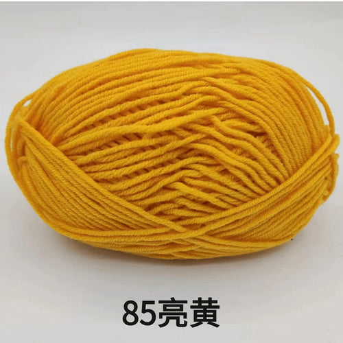 40-50g/Set 4ply Milk Cotton Knitting Yarn Needlework Dyed Lanas For