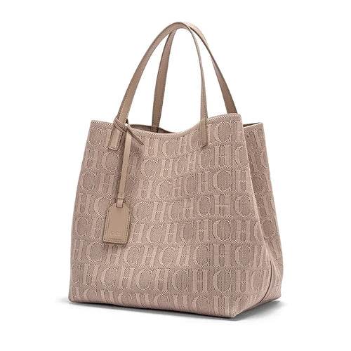 CH Ladies Shoulder Bag Fashion Classic New Pure Color Outer Pocket