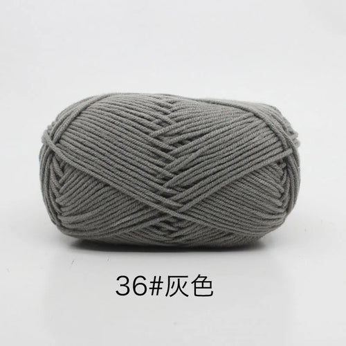 40-50g/Set 4ply Milk Cotton Knitting Yarn Needlework Dyed Lanas For