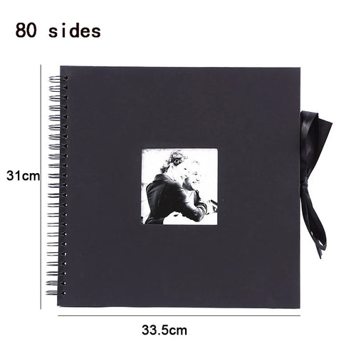 ZK20 80 Black Pages Memory Books DIY Craft Photo Albums Scrapbook