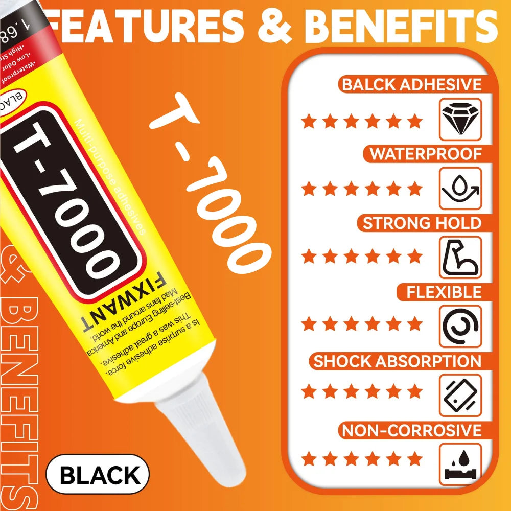 Clear B7000 PLUS & Black T-7000 Glue 15ml/50ml/110ml for Phone Repair,