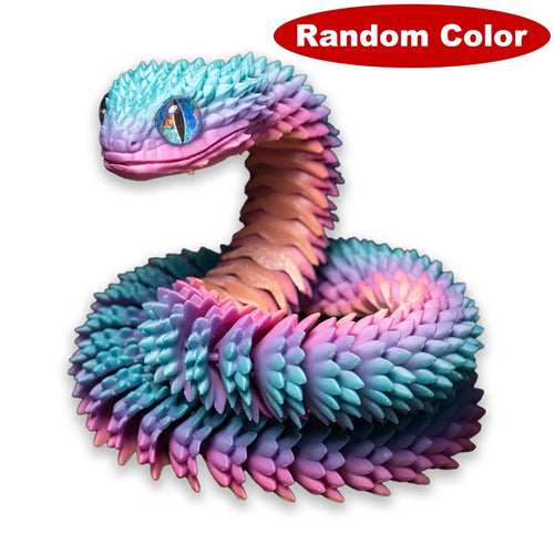 3D Printed Snake Movable Joint Simulation Snake Figurine Creative Home