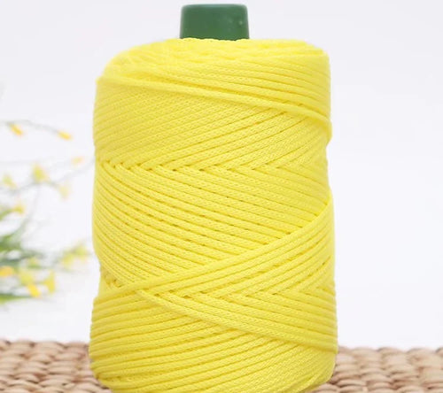 3mm Colored Cotton Cord Twisted Woven Rope Hollow Thread Craft