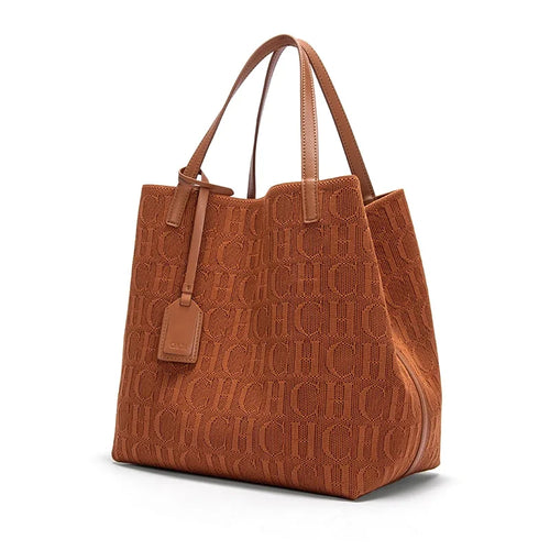 CH Ladies Shoulder Bag Fashion Classic New Pure Color Outer Pocket