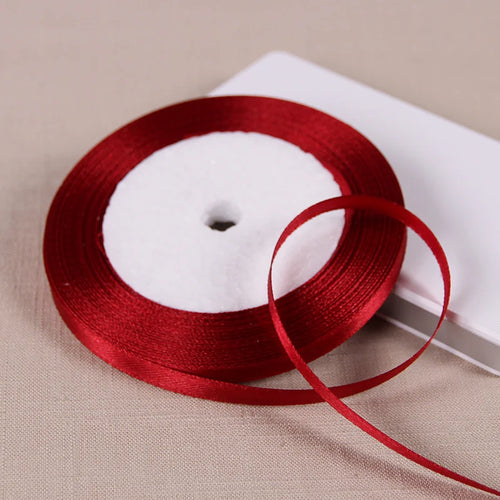 25yards/roll 6mm Satin Ribbon DIY Handmade Crafts Fabric Christmas