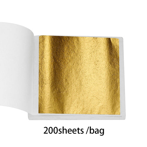 100-200sheets Imitation Gold Foil Paper Leaf Gilding DIY Epoxy Resin