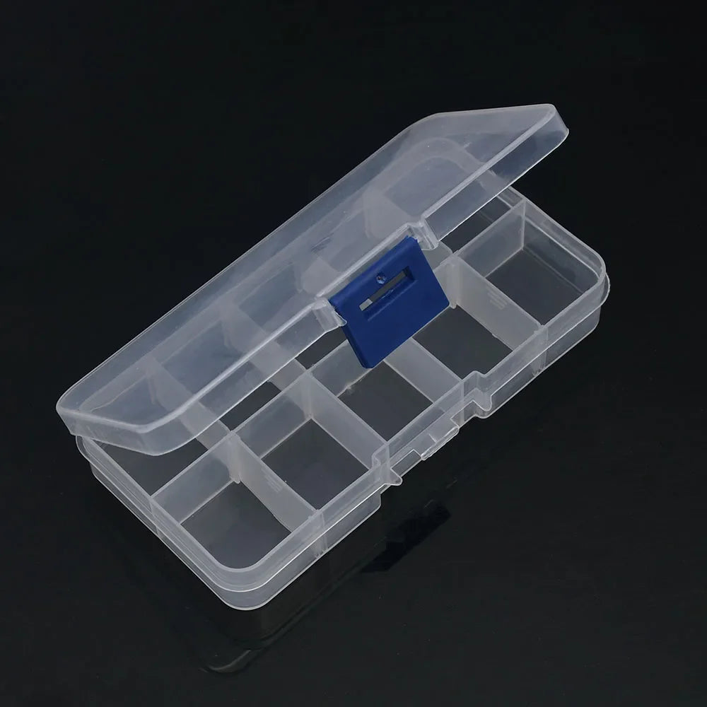 6-32 Compartments Plastic Storage Box Organizer Jewelry Container with