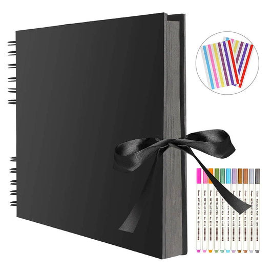 ZK20 80 Black Pages Memory Books DIY Craft Photo Albums Scrapbook