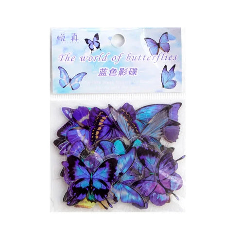 Journamm 40pcs/pack Butterfly Series Stickers Art Collage Junk Journal