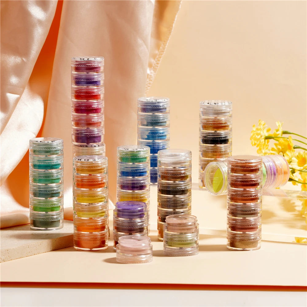 6Colors/Set Pearl Powder Pigment Resin Mold Colorant Dye Pearlescent