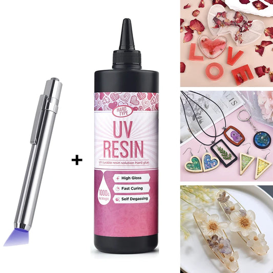 20g/50g/100g UV Epoxy Resin Glue DIY Jewelry Making High Transparency