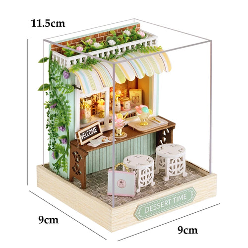 Mini Doll House DIY Small House Kit Handmade 3D Puzzle Assembly Model