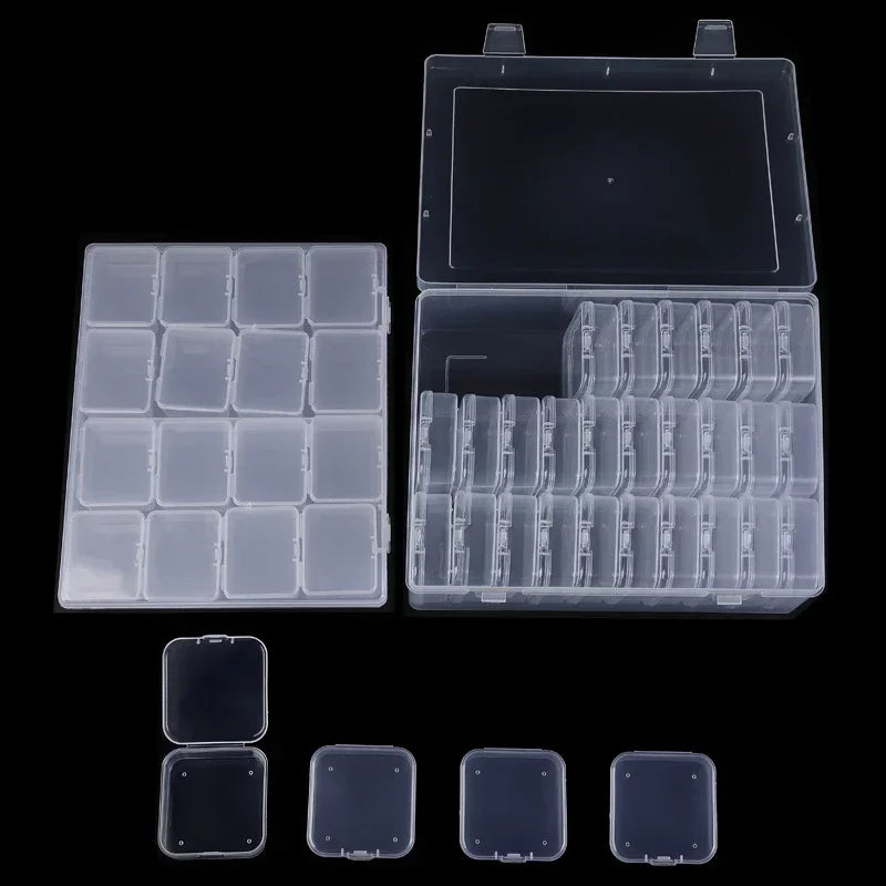 Bead Organizer Box 30Pcs Small Clear Plastic Bead Storage Containers