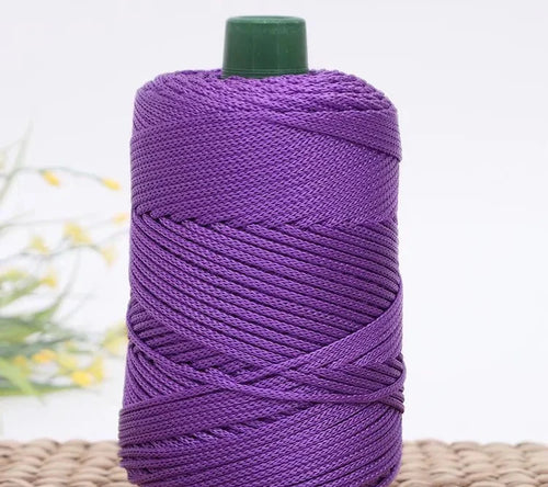 3mm Colored Cotton Cord Twisted Woven Rope Hollow Thread Craft