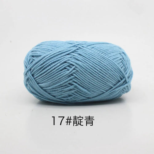 40-50g/Set 4ply Milk Cotton Knitting Yarn Needlework Dyed Lanas For
