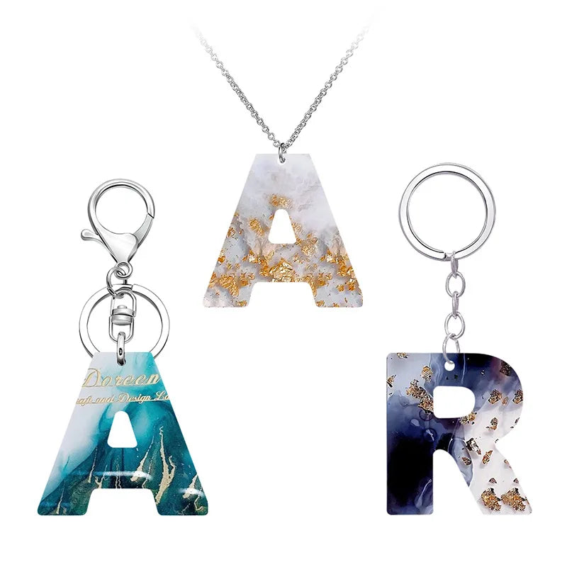 Alphabet Epoxy Resin Silicone Mold DIY Letter Number Pendant Resin