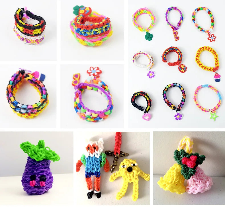 1Set Loom Rubber Bands Bracelet Making Refill Tool Set Kit for Kids