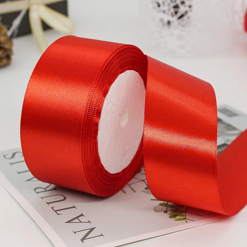 22meters 6mm-40cm Satin Ribbons Crafts Bow DIY Gift Wrap Wine Red