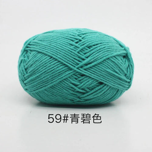 40-50g/Set 4ply Milk Cotton Knitting Yarn Needlework Dyed Lanas For