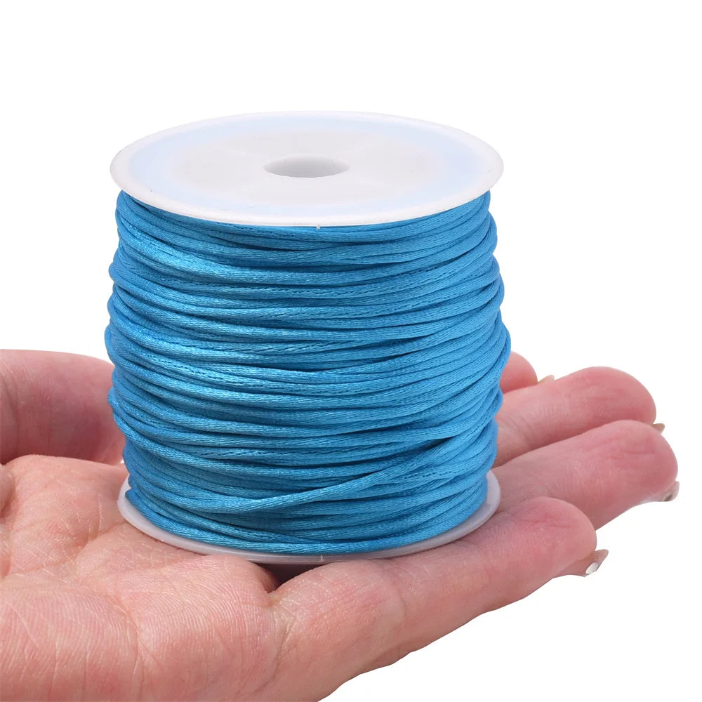 1.5mm Crafts Satin Rattail Cord String from Nylon for Chinese Knot,