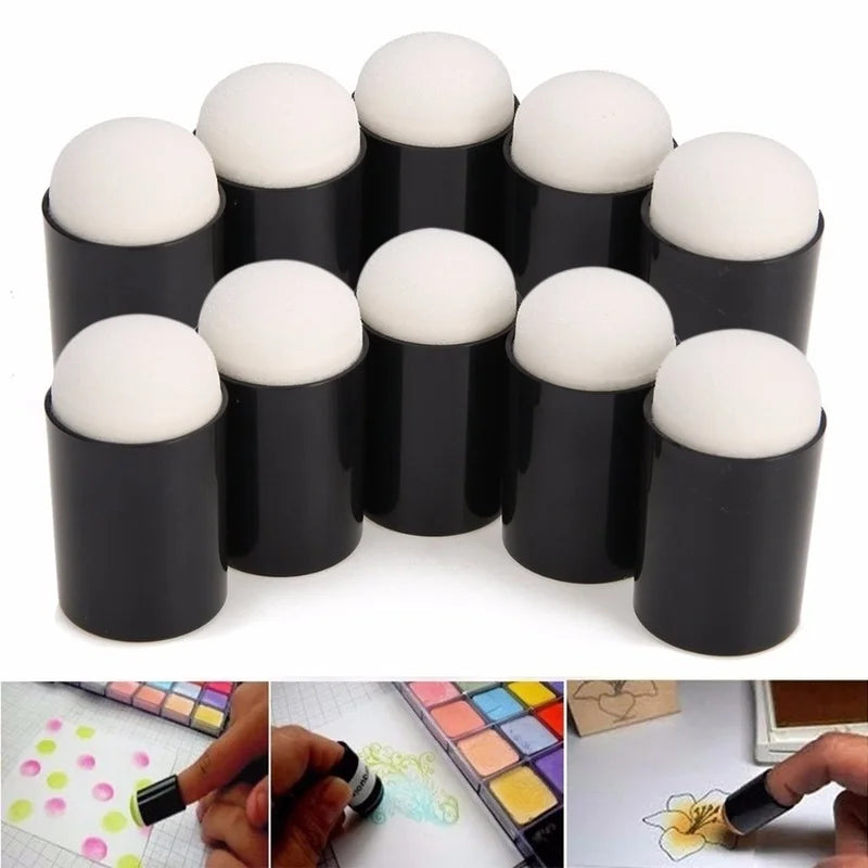 10pcs Finger Sponge Case Daubers Foam for Apply Painting Ink Stamping
