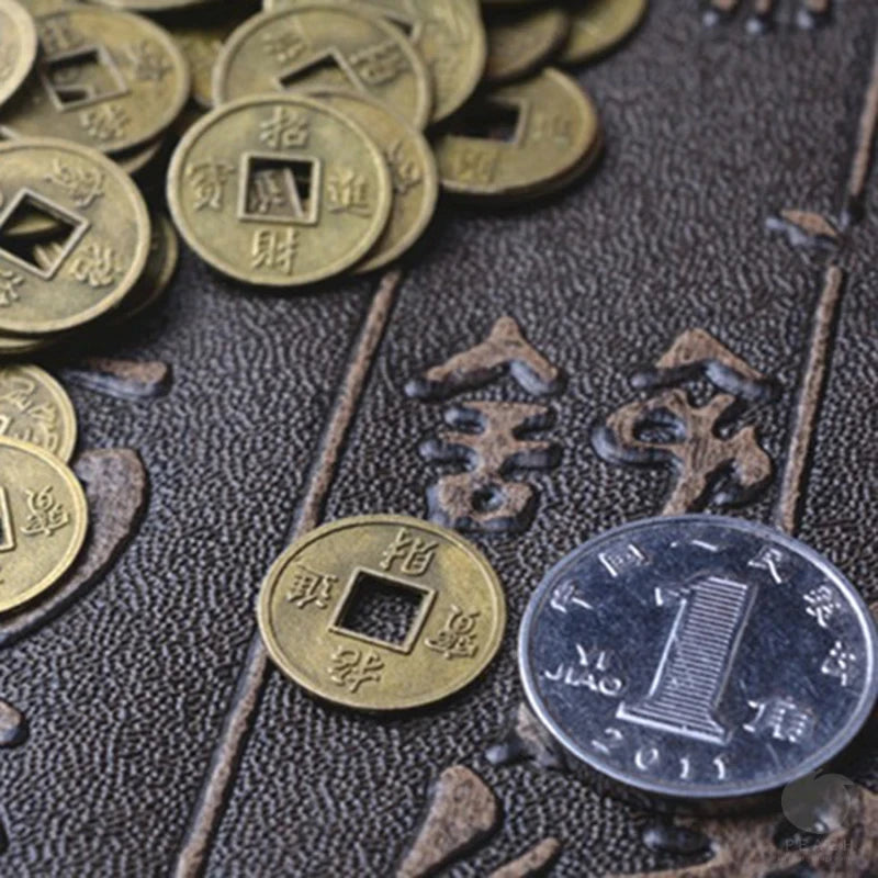 100 Pcs Antique Coins Craft Feng Shui Coins Ancient Chinese I Ching