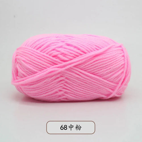 40-50g/Set 4ply Milk Cotton Knitting Yarn Needlework Dyed Lanas For