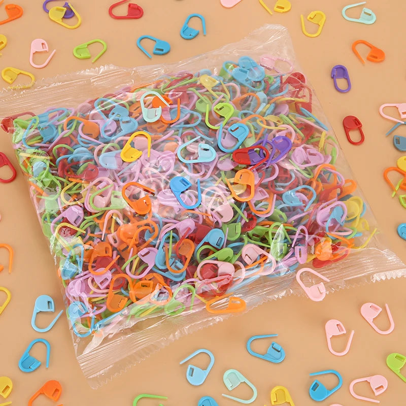 100-1000Pcs/Pack Mini Knitting Crochet Locking Stitch Markers Can Baby