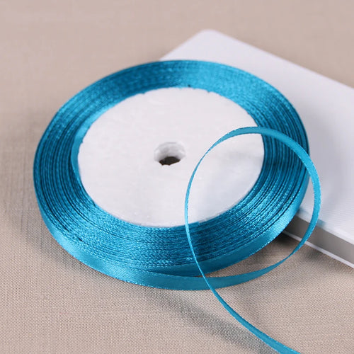 25yards/roll 6mm Satin Ribbon DIY Handmade Crafts Fabric Christmas